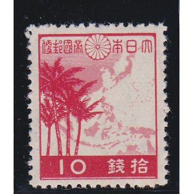 画像1: 第２次昭和切手・地図１０銭糊有