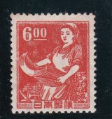 画像: 産業図案切手、６円印刷女工