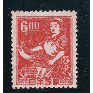 画像: 産業図案切手、６円印刷女工