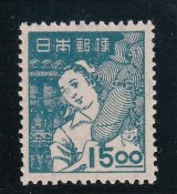 画像: 産業図案切手、１５円紡績女工