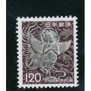 画像: 新動植物国宝切手、１９７２年シリーズ１２０円迦陵頻伽