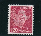 画像: 新動植物国宝切手、１９６６年シリーズ１２０円迦陵頻伽