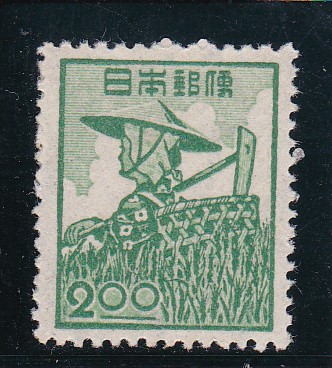 画像1: 産業図案切手、２円農婦 (1)